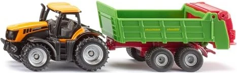 SIKU JCB Traktor mit Strautmann Universalstreuer