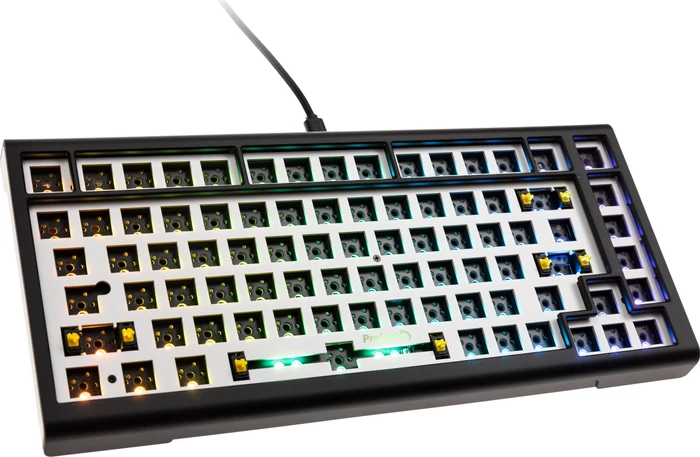 Ducky Tinker 75 Barebone Gaming-Tastatur, schwarz/weiß, ANSI