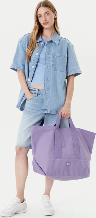Tommy Hilfiger Canvas Logo Tote Shopper ophelia purple