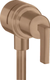 Hansgrohe Axor Citterio Wandanschluss Stop mit Rückflussverhinderer, Absperrventil und Hebelgriff brushed red gold