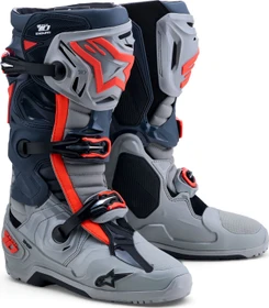 Alpinestars Tech 10 Enduro Motorradstiefel rot/grau