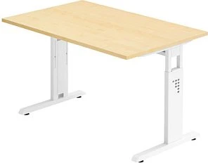 Hammerbacher Ergonomic O-Serie OS12/3/W Schreibtisch 120x80cm Ahorn/weiß