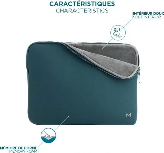Mobilis Skin 12.5-14" Sleeve Notebookhülle, blau/grau