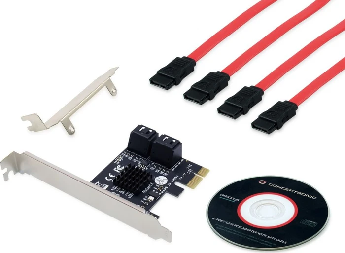 Conceptronic EMRICK03G, 4x SATA, PCIe 2.0 x1