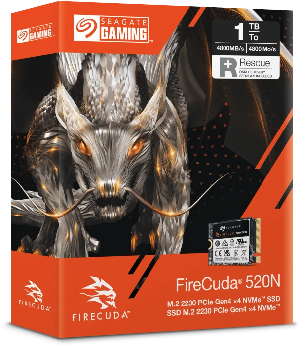 Seagate FireCuda 520N SSD +Rescue 1TB, M.2 2230 / M-Key / PCIe 4.0 x4