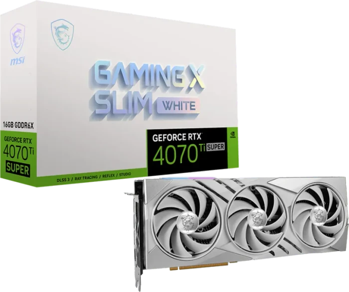 MSI GeForce RTX 4070 Ti SUPER 16G GAMING X SLIM White, 16GB GDDR6X, HDMI, 3x DP