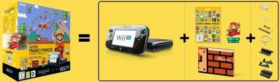 Nintendo Wii U Premium Pack - 32GB Super Mario Maker Bundle schwarz