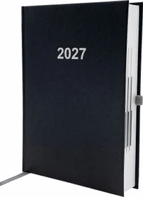Adina Buchkalender Chefplaner 2026 Kalender 2026, A5, Kunststoff-Cover, 192 Blatt