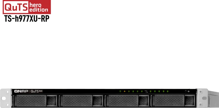 QNAP QuTS hero TS-h977XU-RP-3700X-32G 12TB, 32GB RAM, 2x SFP+ 10Gb/s, 2x RJ-45 1000Base-T, 1HE