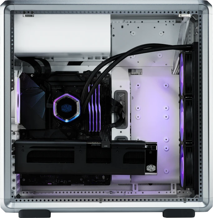 Cooler Master MasterFrame 600, silber, Glasfenster
