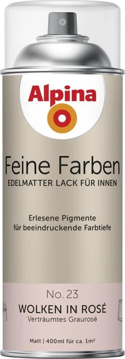 Alpina Farben Feine Farben Sprühlack No. 23 Wolken in Rosé innen graurosé edelmatt, 400ml