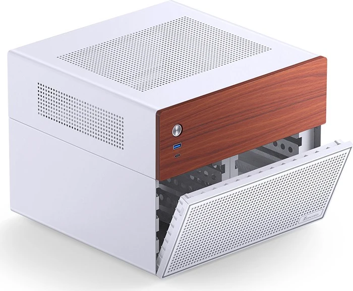Jonsbo N4 White, weiß/braun