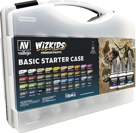 Vallejo Wizkids Basic Starter Case Farbset, 40-tlg.