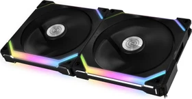 Lian Li Uni Fan SL140 RGB, schwarz, LED-Steuerung, Lüftersteuerung, 140mm, 2er-Pack