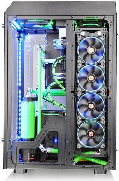 Thermaltake The Tower 900, schwarz, Glasfenster