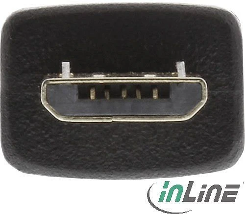 InLine Micro-USB OTG Adapterkabel, Micro-B Stecker gewinkelt auf Buchse A, 0.15m