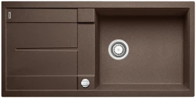 Blanco Metra XL 6 S Einbau Becken reversibel mit Ablauffernbedienung cafe