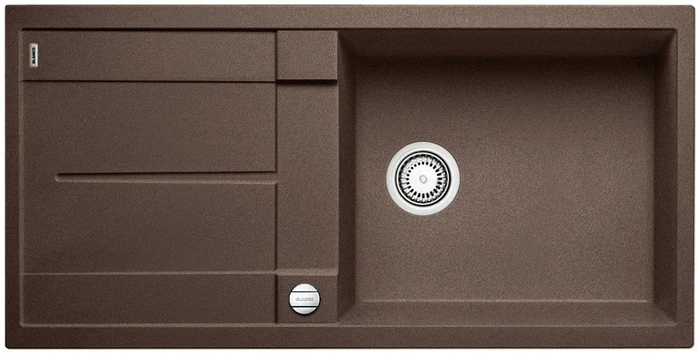 Blanco Metra XL 6 S Einbau Becken reversibel mit Ablauffernbedienung cafe
