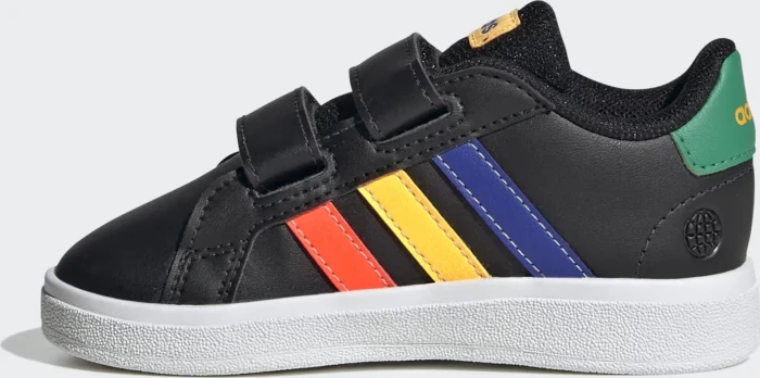 adidas Grand Court Lifestyle Hook and Loop core black/lucid blue/court green (Junior)