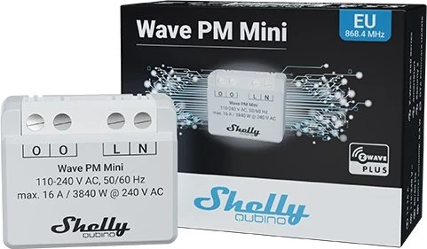 Shelly Qubino Wave PM Mini, 1-Kanal, Strommesssensor
