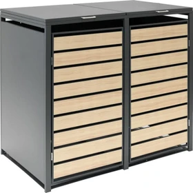 Westmann Lacina Mülltonnenbox 2x 240l holzoptik