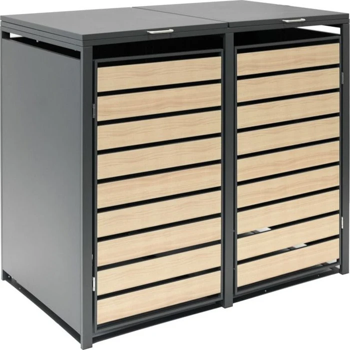 Westmann Lacina Mülltonnenbox 2x 240l holzoptik