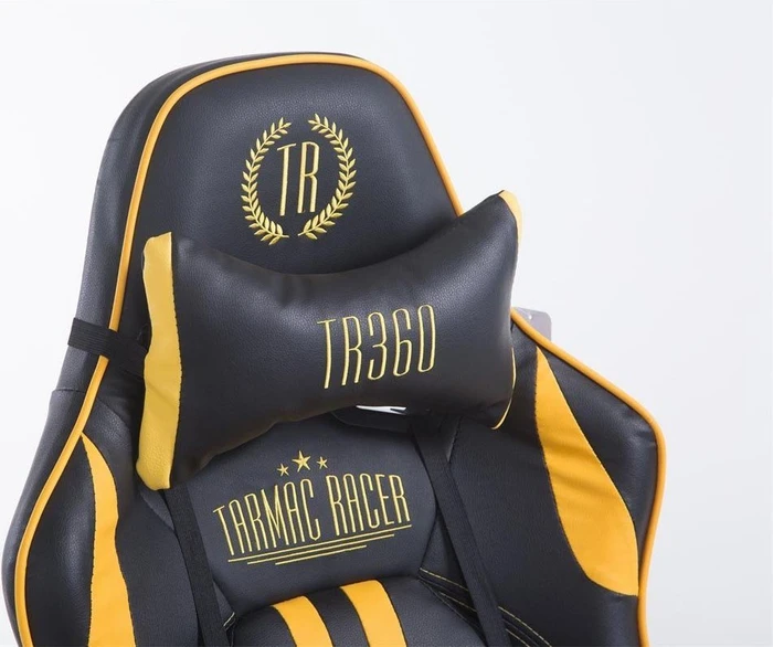CLP Racing Limit Kunstleder Gamingstuhl, schwarz/gelb