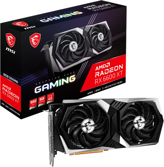 MSI Radeon RX 6600 XT Gaming 8G, 8GB GDDR6, HDMI, 3x DP