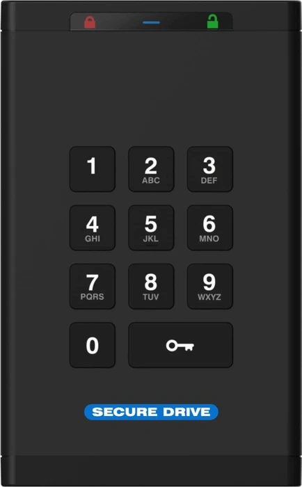 ClevX SecureData SecureDrive KP SSD, 2TB, USB 3.0 Micro-B