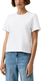 s.Oliver Interlock Crop T-Shirt kurzarm weiß (Damen)