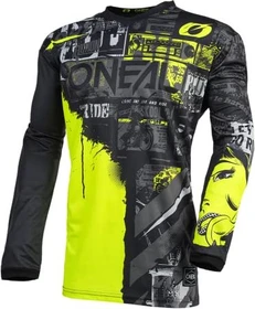 O'Neal Element Ride Trikot langarm schwarz/neon gelb (Herren)