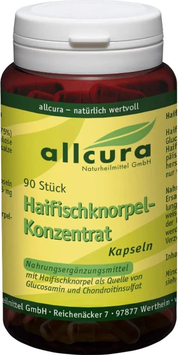 allcura Haifisch Knorpel Konzentrat Kapseln, 90 Stück