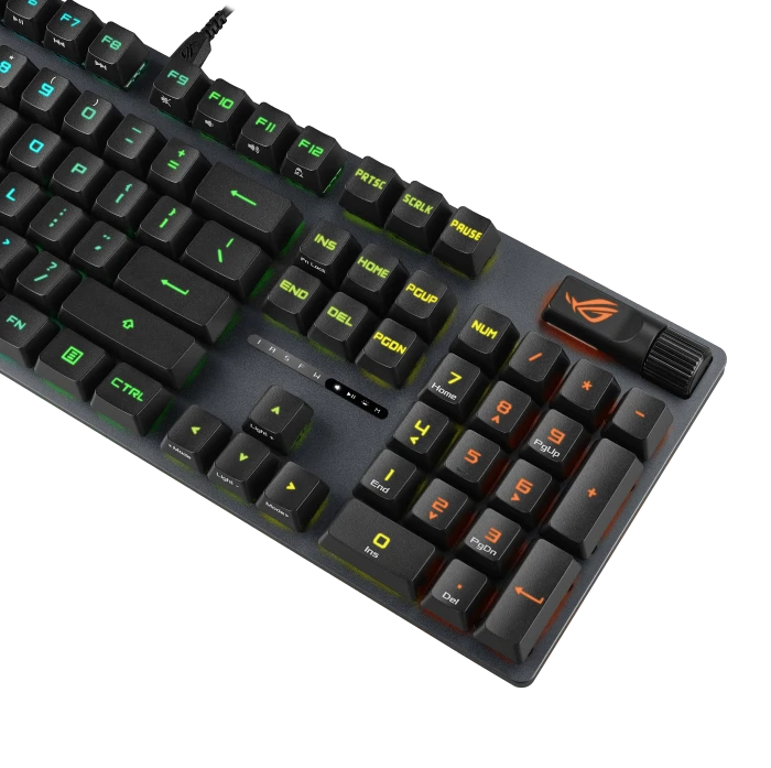 ASUS ROG Strix Scope II, PBT, LEDs RGB, ROG NX SNOW, USB, DE