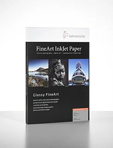 Hahnemühle FineArt Baryta Satin Inkjetpapier glänzend weiß, A2, 300g/m², 25 Blatt