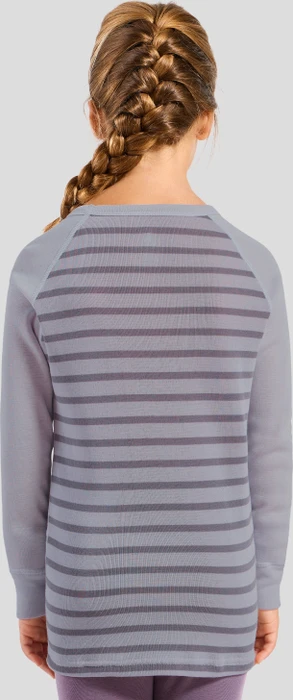 Odlo Active Warm Eco Stripes Funktionsshirt langarm misty lilac/gray ridge (Junior)