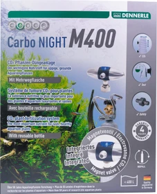 Dennerle Carbo NIGHT M400 Komplett-Set, Präzisions-Druckminderer für Mehrweg CO2 Druckflaschen, mit Magnetventil