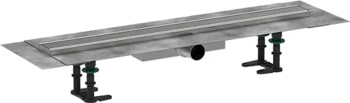 Hansgrohe RainDrain Compact Duschrinne, Komplett-Set, edelstahl gebürstet