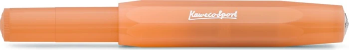 Kaweco Frosted Sport soft mandarin transparent, rechte Hand, breit