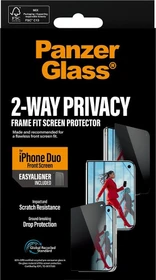 PanzerGlass Privacy Front Screen Protector Frame Fit w. EasyAligner für Apple iPhone Duo (PG12437)