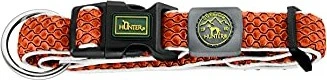 Hunter Hilo Vario Plus Halsung für Hunde, 3D-Mesh-Material, reflektierend, luftdurchlähssig, leicht, Zugentlastung, L-XL, orange