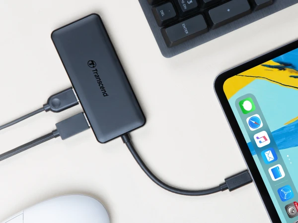 Transcend HUB5C, USB-Hub Dual-Slot-Cardreader, schwarz, USB-C 3.1 [Stecker]