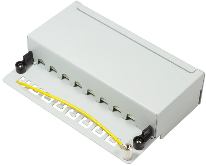 LogiLink Desktop Patchpanel Cat6a, für Tisch/Wand, 8-Port, grau