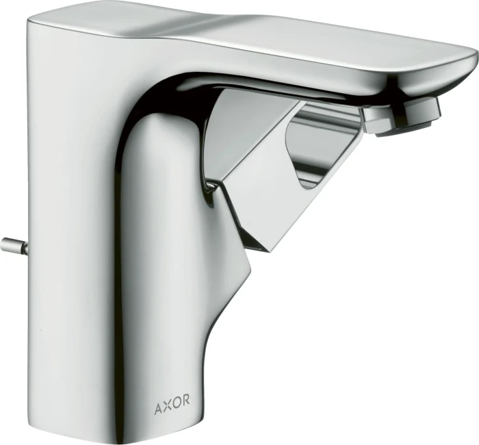 Hansgrohe Axor Urquiola Einhebel-Waschtischmischer 110 für Handwaschbecken mit Zugstangen-Ablaufgarnitur brushed black chrome