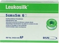 BSN medical Leukosilk Fixierpflaster, 5cm x 5m, 6 Stück