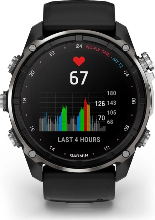 Garmin Descent Mk3i 51mm mit Silikonarmband silver-black pvd titanium/black-pebble grey