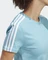 adidas Loungewear Essentials Slim 3 Streifen T-Shirt kurzarm preloved blue/white (Damen) Vorschaubild