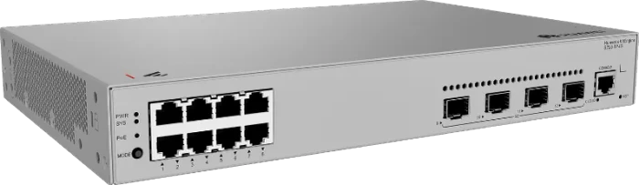 Huawei eKit SME Network eKitEngine S220 Series Rackmount Gigabit Managed Switch, 8x RJ-45, 4x SFP, 380W PoE+