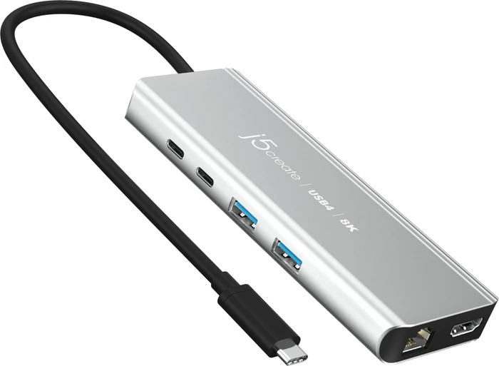 j5create USB4 6-in-1 Multi-Port Adapter, 8K USB PD 100W, USB4 [Stecker]