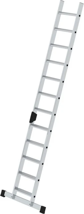 Günzburger Steigtechnik Alu Anlegeleiter mit Standard-Traverse, 18 Stufen