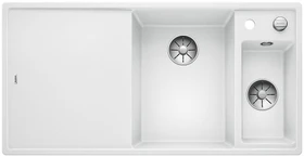 Blanco Axia III 6 S InFino Becken rechts mit Ablauffernbedienung weiß inkl. Holzschneidebrett